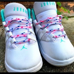 Girl Jordan Sneakers size 8C white/blue/pink